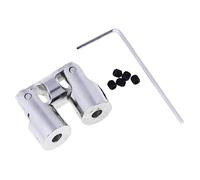 Oshhni Cardan Universel RC Accouplement Articulé Joint de Transmission Métal Triple Flexible Fonction Liaison Arbre Convient Modélisme Voiture Bateau, Argent, 4-4mm