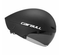 Oshhni Casque de vélo avec Lunettes, Confortable, avec mentonnière réglable et Absorption des Chocs, idéal pour Les Contre-la-Montre, la Route et Le VTT, Noir