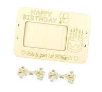 Oshhni Clip en Bois Clip décoratif DIY Artisanat Desktop en Bois enveloppe enveloppe pour la fête d'anniversaire de Mariage Graduation Gift, Gâteau