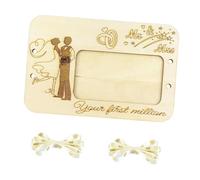 Oshhni Clip en Bois Clip décoratif DIY Artisanat Desktop en Bois enveloppe enveloppe pour la fête d'anniversaire de Mariage Graduation Gift, Couple