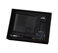 Oshhni Coffret Cadeau pour Homme : Montre, Portefeuille Moderne, pour la fête des pères ou Un Anniversaire, Style C