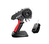Oshhni Contrôleur de voiture RC émetteur et récepteur RC 2.4GHz ergonomique professionnel 6 canaux pour camion RC véhicule bateau accessoire de bricolage