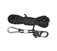 Oshhni Corde de haubanage de Tente de 4mm avec poulie, Corde à Vent de Tente à Verrouillage Rapide, ajusteur Auto-bloquant Durable pour auvent de Jardinage, Noir