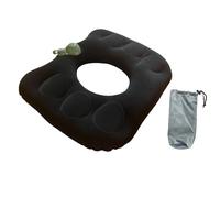 Oshhni Coussin gonflable en forme de donut, floqué, pliable, ergonomique et portable, idéal pour le coccyx, le canapé, les personnes âgées, le camping ou le