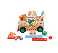 Oshhni d'outils en Bois pour Enfants, Camion, Jouet de Construction éducatif, Jeu d'imitation pour créer des Motifs et des associations.
