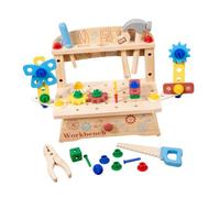 Oshhni d'outils pour enfants, établi réaliste, assemblage de compétences motrices, jeu de simulation en bois, éducatif pour garçons et filles,