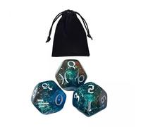 Oshhni Ensemble de Dés Astrologiques à 12 Faces pour la Prédiction, 2 pièces