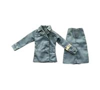 Oshhni Ensemble manteau et jupe midi pour figurine à l'échelle 1/6, tenue décontractée, uniforme et accessoires pour poupée féminine de 30 cm.