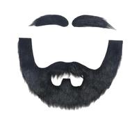 Oshhni Fausse barbe et fausse à faire soi-même pour Halloween, opéra, carnaval, cosplay, Noir