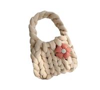 Oshhni Femmes Crochet Sac Under Arm Sac Sochette décontractée Légnelle légère Sacche à Main tissée à la Main pour Le Travail Summer en Plein air, Kaki