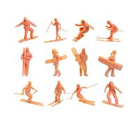 Oshhni Figures de ski réalistes paysage paysage mise en page petite statue bricolage micro paysages, 64e