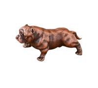 Oshhni Figurine de chien, sculpture, cadeau idéal, miniature, rétro, faite à la main, en laiton, pour armoire, bureau, vitrine, chambre à coucher, Bronze