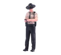 Oshhni Figurine miniature de patrouilleur masculin à l'échelle 1:64, figurine Tiny People, accessoire de décor miniature peint pour micro-, Émettre Un Billet
