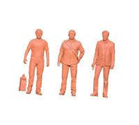 Oshhni Figurine miniature debout en 3 pièces, modèle artisanal en résine, figurine architecturale pour aménagement de train, projets miniatures, 2cm