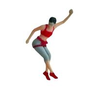 Oshhni Figurine miniature échelle 1:87, modèle d'escalade, petite décoration, mini figurine de personnes, ornement pour projets de bricolage, objets de, Rouge