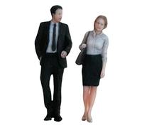 Oshhni Figurines de personnages à l'échelle 1/64, employé de bureau avec costume formel, modèle de personnage en résine réaliste, figurines de, Style A