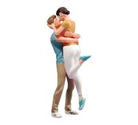 Oshhni Figurines miniatures de couple s'embrassant, peintes à la main, pour la décoration de voitures de mariage, Échelle 1/18