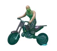 Oshhni Figurines miniatures de motards et à l'échelle 1/64, idéales pour décorer des bâtiments et des micro-, Bordeaux