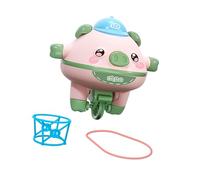 Oshhni Funambule Tumbler Cochon Marchant sur la Corde Équilibrée, Jouet Interactif, Mignon, Jouet Cochon Équilibré pour Enfants, VERT