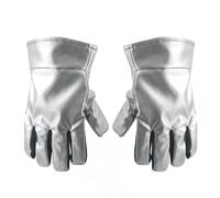 Oshhni Gants de soudage résistants à la chaleur, mitaines en aluminium, gants de travail pour cheminée, jardinage, cuisine, camping, exploitation minière