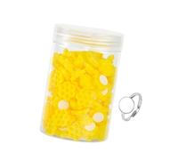 Oshhni Godets à colle pour cils, porte-colle, créatif, robuste et pratique, idéal pour la pratique des extensions de cils, Jaune Nid D'abeille