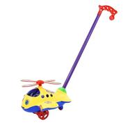 Oshhni 'hélicoptère Poussant de Jouet D'avion de Bande Dessinée de Jouet pour Le Cadeau D'anniversaire