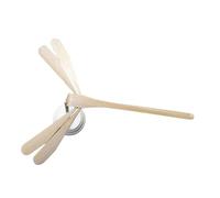 Oshhni Hélicoptère volant jouet en bambou jouet à frotter les mains volante créatif à faire soi-même avec base stable pour pelouse, S Round Base