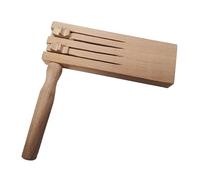 Oshhni Instrument à cliquet à double rangée en bois, fait à la main, pratique, musical, castagnettes, table d'harmonie, jouet pour enfants, cadeau,