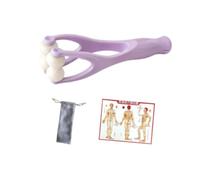 Oshhni Jade Roller Massage Doigts Outils Massage Articulaire Main Adulte Rouleau Double Compact Jade Pp Fonction Relaxant Adapté Bureau Maison Musicien, Violet