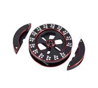 Oshhni Jauge ronde professionnelle compacte pour voitures RC, outil de mesure de la hauteur d'essieu pour véhicules de loisirs à l'échelle 1:10, Noir Rouge