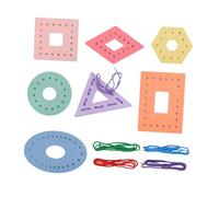 Oshhni Jeu de laçage en bois pour enfants : panneaux à enfiler, pratique et essentiel pour le développement précoce, outil d'apprentissage de