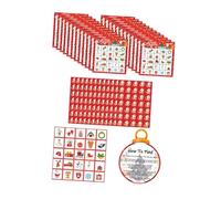 Oshhni Jeu de société Bingo de Noël, 24 cartes de bingo, charades pour enfants, thème hivernal, pour une fête de Noël. Joyeux Noël !