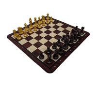 Oshhni Jeu d'échecs éducatif multifonction, portable et de qualité supérieure pour enfants, antidérapant, idéal pour les et les Plateau, Échecs En or Brun