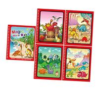 Oshhni Joli album de peinture à l'eau, éducation précoce Cognition aides pédagogiques arts jouet tablette de dessin pour filles garçons fête vacances cadeaux, monde des dinosaures