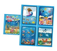 Oshhni Joli album de peinture à l'eau, éducation précoce Cognition aides pédagogiques arts jouet tablette de dessin pour filles garçons fête vacances cadeaux, Monde sous marin