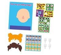 Oshhni Jouet d'apprentissage social et émotionnel pour enfants, planche en feutre, jouets Montessori, autocollants de visages, jeux pour salle de classe de, modèle A