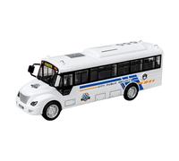 Oshhni Jouet de bus pour enfants, échelle 1:12, véhicule robuste et créatif pour l'extérieur et l'intérieur, modèle de bus pour les fêtes, Blanc