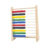 Oshhni Jouet de comptage de perles d' coloré comptant les compétences mathématiques précoces avec 100 perles jouet de comptage d'enfants pour les, Couleur bois S