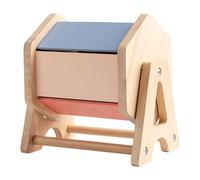 Oshhni Jouet pour bébé Tambour Rotatif, Tambour Textile, Jouet cognitif pour Le Temps sur Le Ventre en Bois, éducatif précoce pour bébés de 6 à 12 Mois