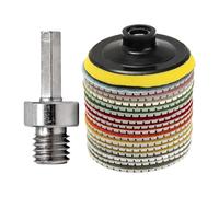 Oshhni Kit de 16 disques de polissage diamantés (grain 50 à 10 000, 100 mm) pour, roche et marbre.