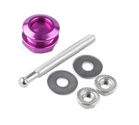 Oshhni Kit de loquet de Capot Universel à Bouton-Poussoir de 21 mm, Anti-Vibration, Polyvalent pour Modification avec matériel d'installation en Alliage, Violet