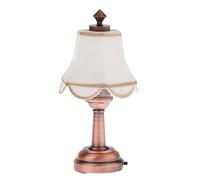 Oshhni Lampe de Bureau Miniature Maison de Poupée Échelle 1 12 Métal Accessoire LED Interrupteur Pratique Adapté Salon Chambre Collection Décoration