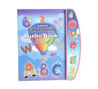 Oshhni Livre audio d'apprentissage de l'anglais, livre audio d'apprentissage précoce, alphabet intelligent et créatif, jouet éducatif pour le, Rose