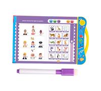 Oshhni Livre d'apprentissage de l'anglais, machine d'apprentissage des langues, préscolaire électronique pour les en avion pour enfants,