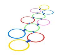 Oshhni Lot de 10 anneaux de marelle, jeu de plein air pour enfants, développe la motricité globale et crée un parcours d'obstacles dans le jardin, 38cm