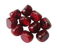 Oshhni Lot de 10 dés à 3 faces en acrylique, pour jeux de société, .., Rouge