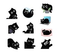 Oshhni Lot de 10 marque-pages chats, marque-pages mignons, à pince pour la lecture, pour femmes et hommes, au bureau, au café ou à la maison.