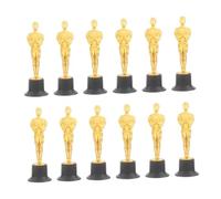 Oshhni Lot de 12 Petits trophées, Coupes de récompense, décorations à thème pour fêtes, trophée doré de Football