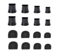 Oshhni Lot de 16 protège-talons de rechange pour événements en extérieur sur gazon, Noir