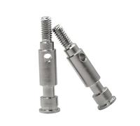 Oshhni Lot de 2 accessoires d'arbre de transmission pour fusée d'essieu, pièces de rechange professionnelles W269 robustes pour 1:10 2WD Series, Argent